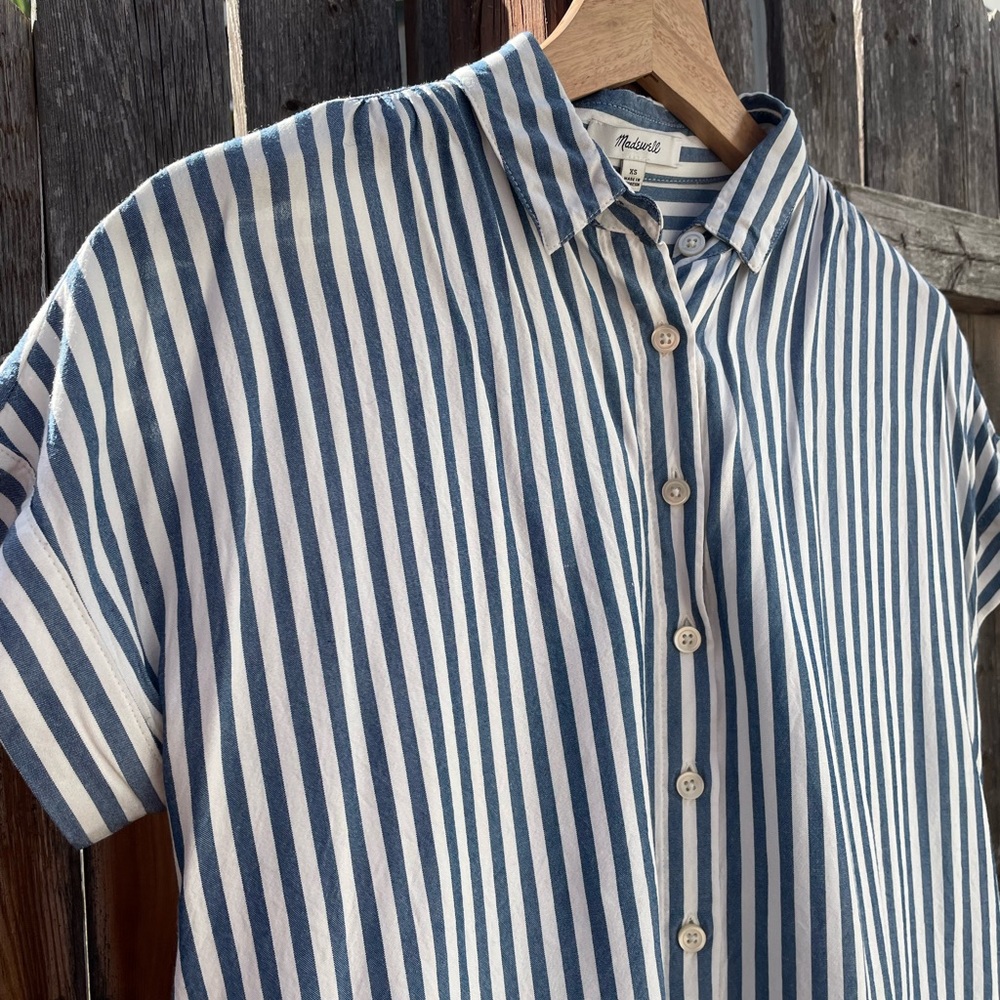 Madewell Striped Shortsleeved Buttondown